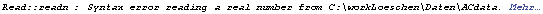 Read :: readn : Syntax error reading a real number from C:\\workLoeschen\\Daten\\ACdata.  Mehr&hellip;