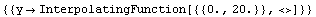 {{y&rarr;InterpolatingFunction[{{0., 20.}}, <>]}}