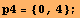p4 = {0, 4} ;