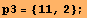 p3 = {11, 2} ;